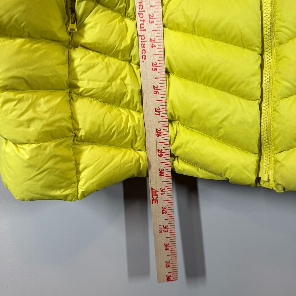 Lands' End Womens 3X 24W-26W Yellow Down Puffer Jacket Hooded Quilted - Picture 11 of 12
